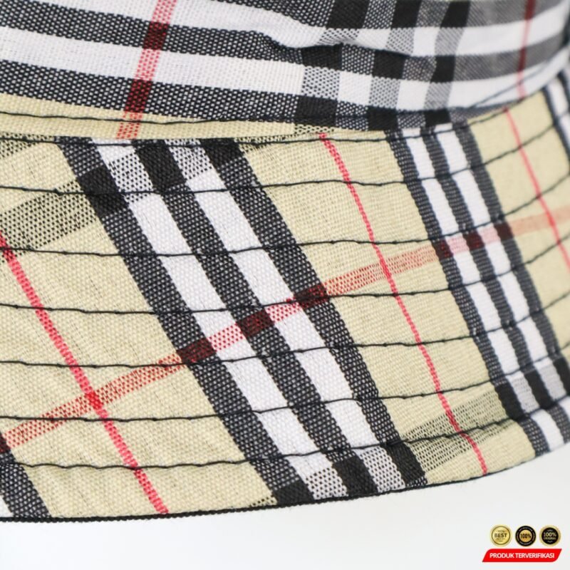 Sparsil Topi Bucket Hat Motif Tartan Bolak Balik Katun Poliester [MRH2] - Image 5