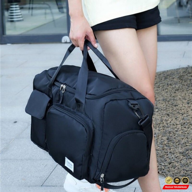 Tas Travel Duffel Bag Gym Sport Shoe Compartment - Image 3