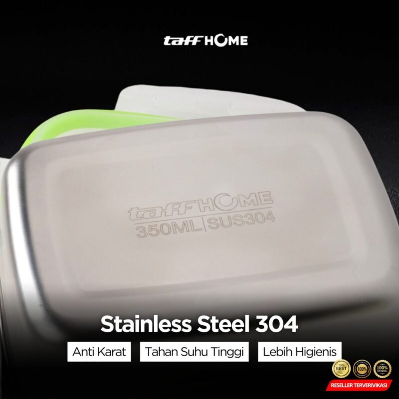 Kotak Makan Anti Tumpah Lunch Box Stainless Steel 304 350ml - Image 3