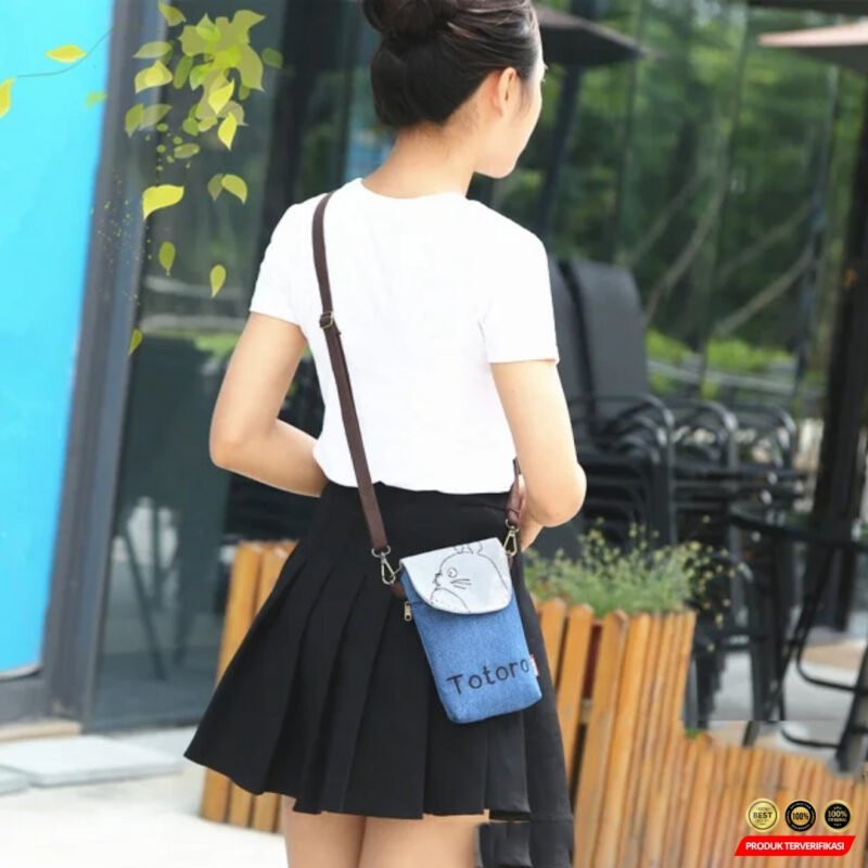 Tas Selempang Mini Crossbody Bag Canvas Model Totoro - Image 8