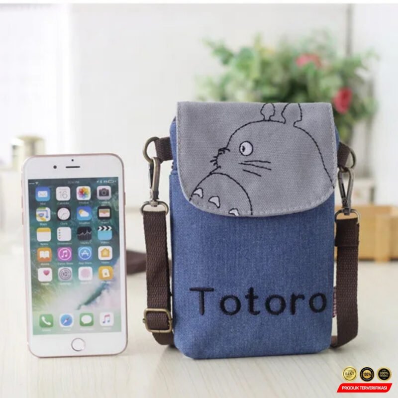 Tas Selempang Mini Crossbody Bag Canvas Model Totoro - Image 6
