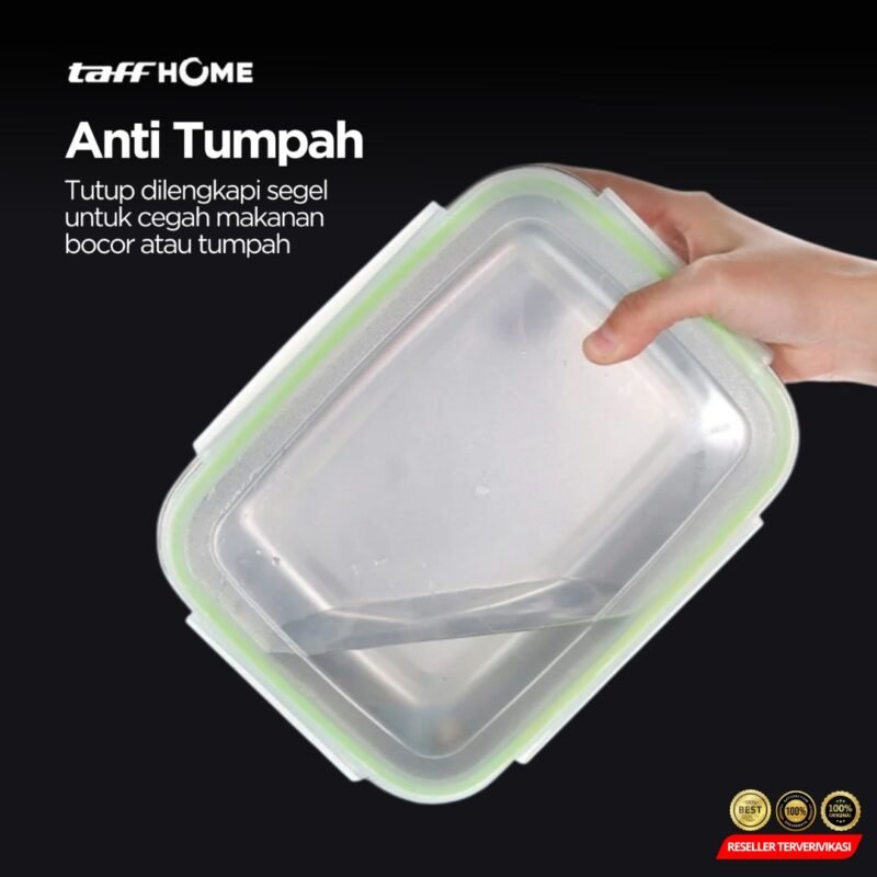 Kotak Makan Anti Tumpah Lunch Box Stainless Steel 304 350ml - Image 4
