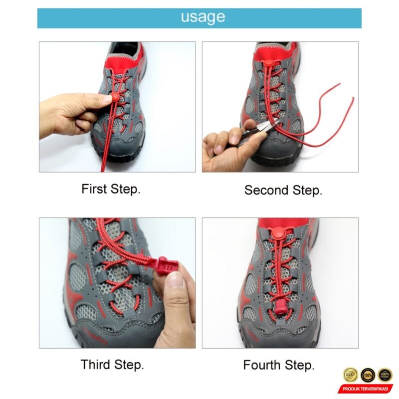Tali Sepatu Unik Lazy Free Tie Elastic Shoe Lace 1 Pair - Image 4