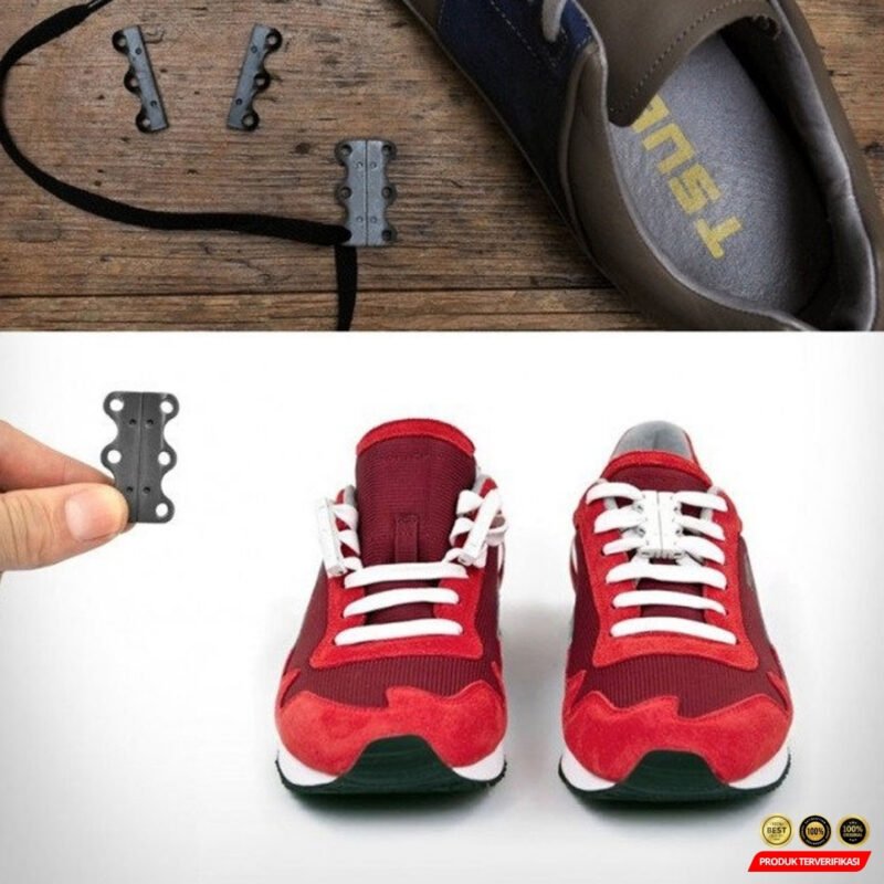 HooJun Tali Sepatu Magnet Automatic Shoes Buckle - Black [MRH2] - Image 3