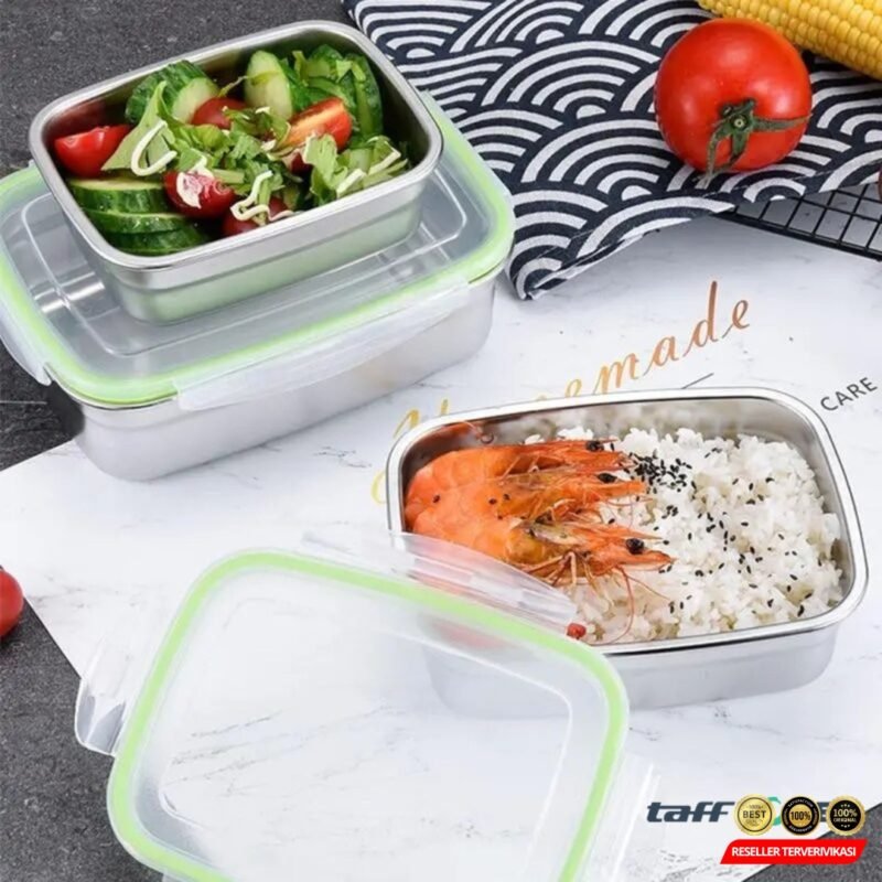 Kotak Makan Anti Tumpah Lunch Box Stainless Steel 304 350ml - Image 6