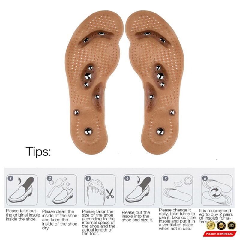 ZJHAO Sol Alas Kaki Magnet Terapi Kesehatan Bionic Orthopedic Insole [MRH2] - Image 6