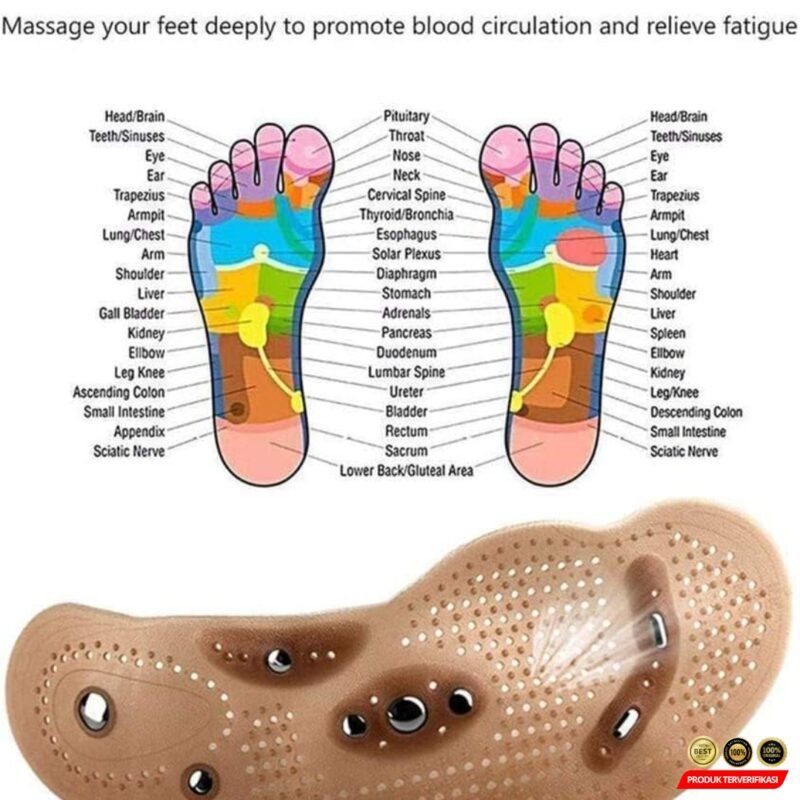 ZJHAO Sol Alas Kaki Magnet Terapi Kesehatan Bionic Orthopedic Insole [MRH2] - Image 7