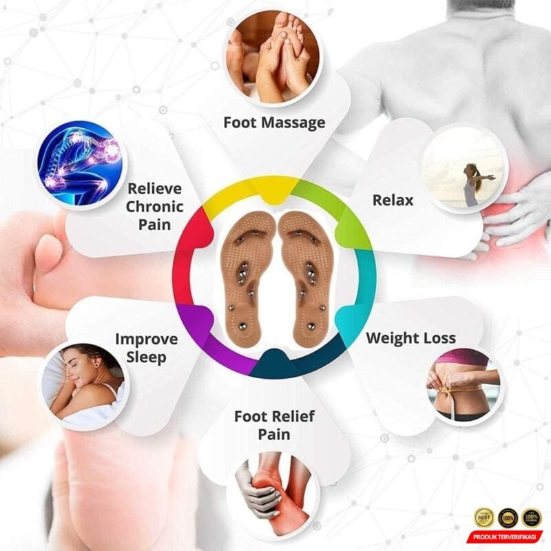 ZJHAO Sol Alas Kaki Magnet Terapi Kesehatan Bionic Orthopedic Insole [MRH2] - Image 9