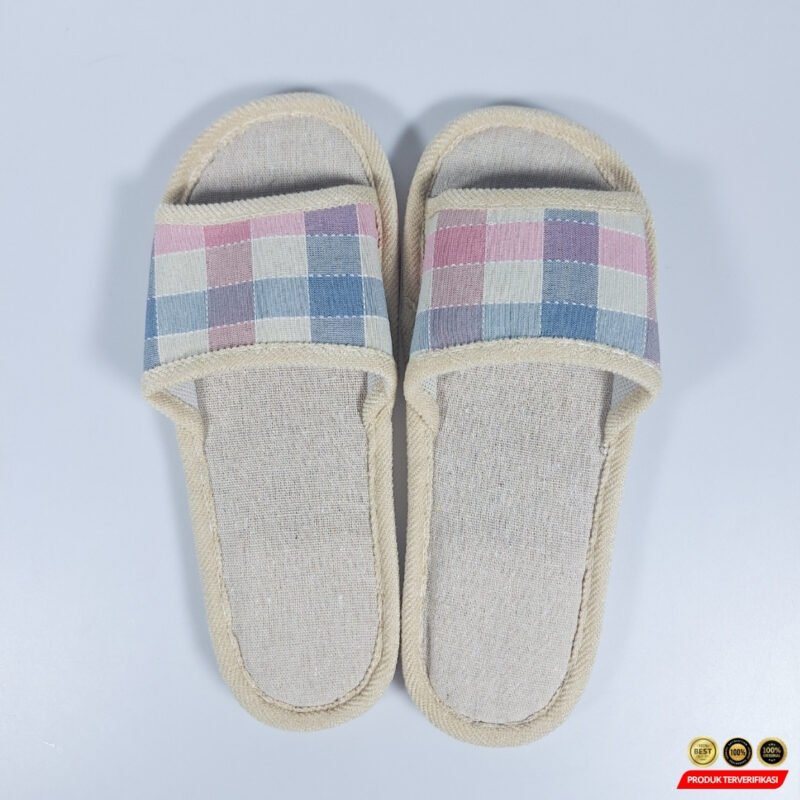 Sandal Selop Linen Comfy Indoor Slipper - Image 9