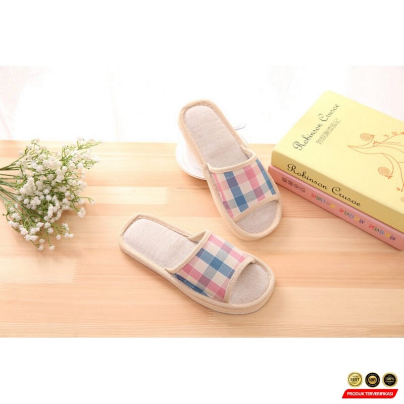 Sandal Selop Linen Comfy Indoor Slipper - Image 7