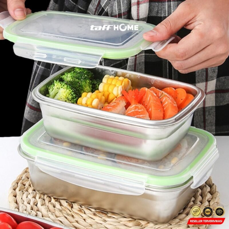 Kotak Makan Anti Tumpah Lunch Box Stainless Steel 304 350ml - Image 9