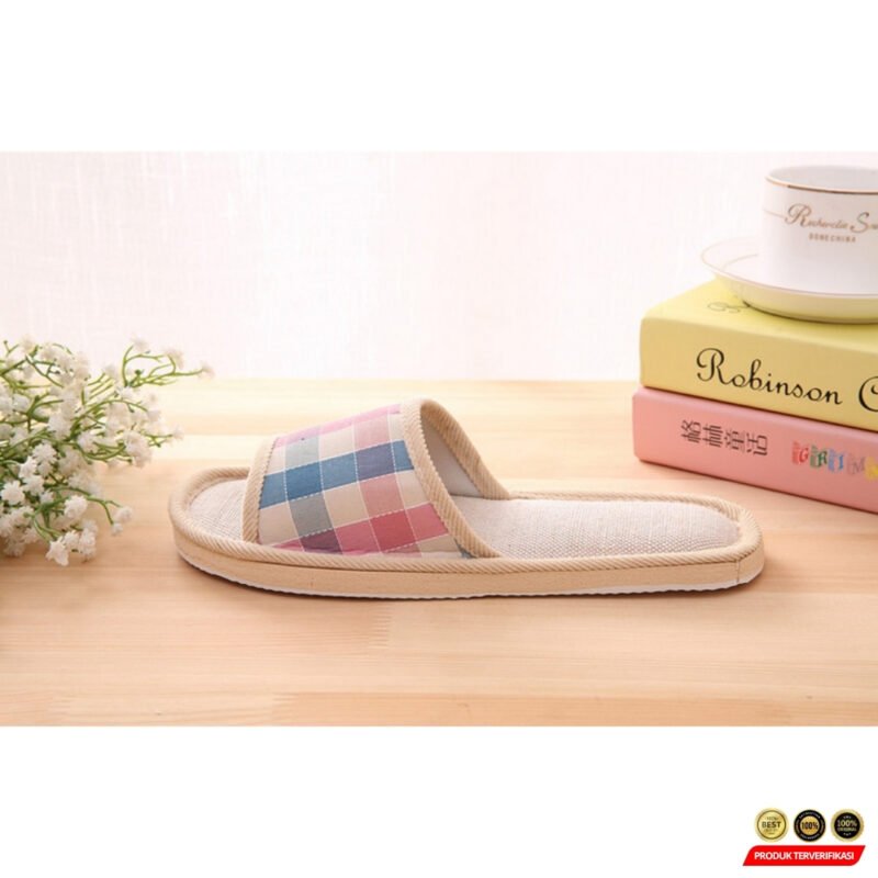 Sandal Selop Linen Comfy Indoor Slipper - Image 6