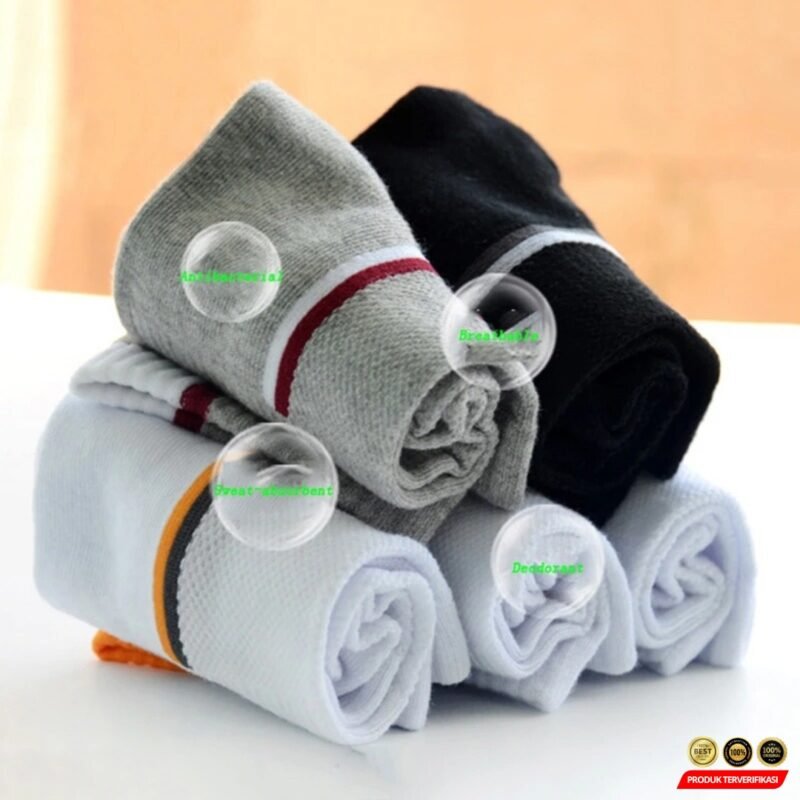 LKWDer Kaos Kaki Ankle Olahraga Anti Bacteria Sock Pria 5 Pasang 43-48 [MRH2] - Image 3