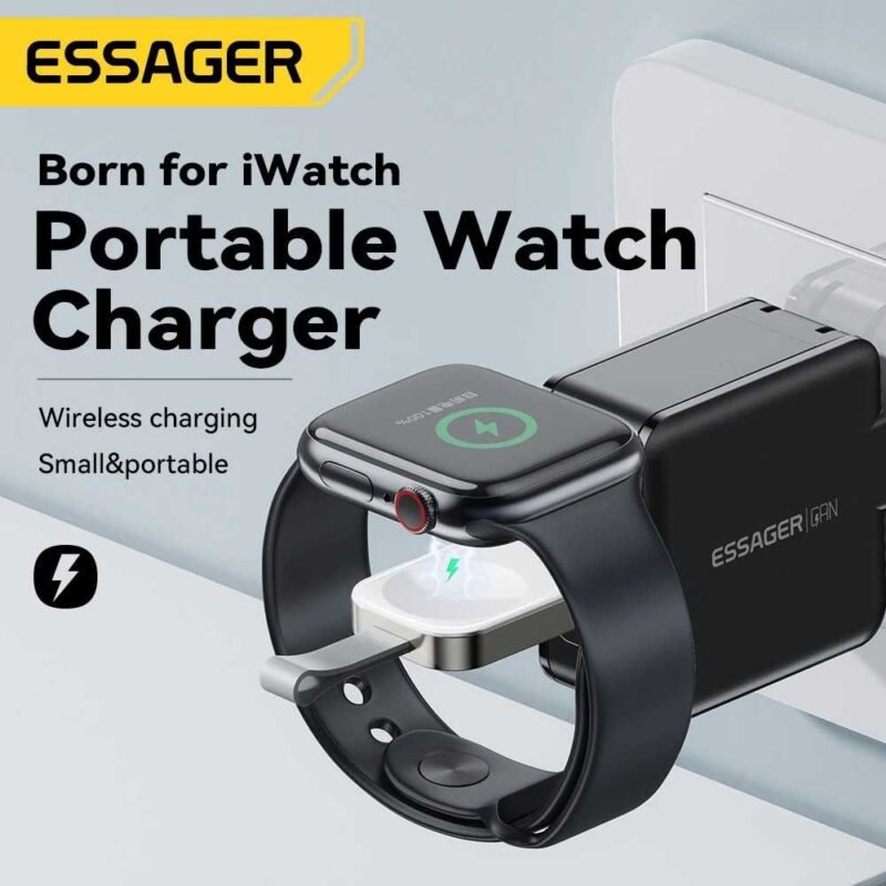 Wireless Charger for Apple Watch Magnetic Fast Charging Dock USB Type-C