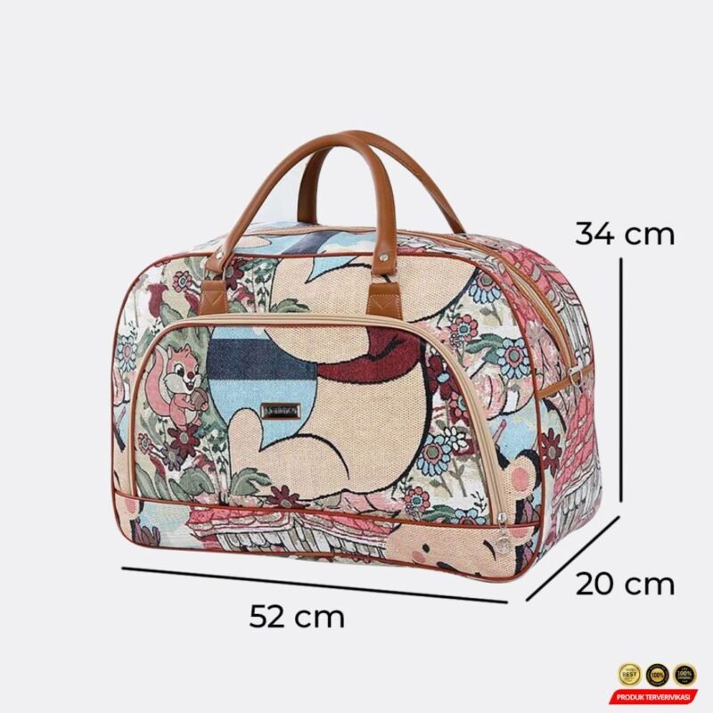 Rhodey RAIMIQI SEMOR Tas Jinjing Duffle Bag PU Leather Unisex 20 Inch Large Bear - [MRH1] - Image 7
