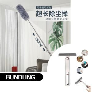 Kemoceng Teleskopik Panjang Pembersih Debu + Alat Pel Mini Mop Mini Portable