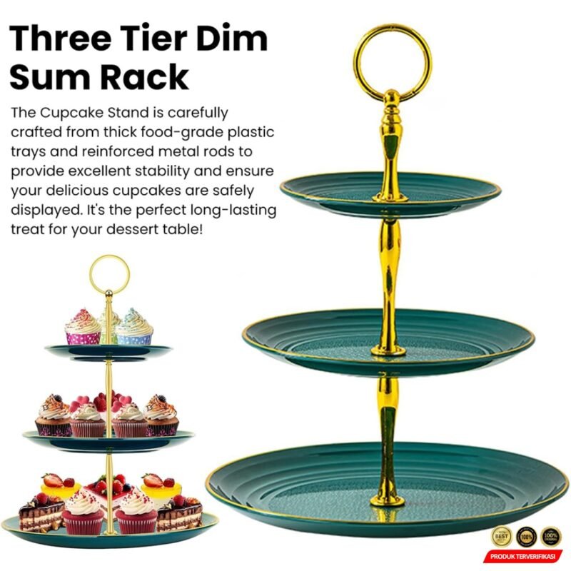 Rak Kue Susun 3 Tingkat Detachable Plate Cake Stand Display - Image 3