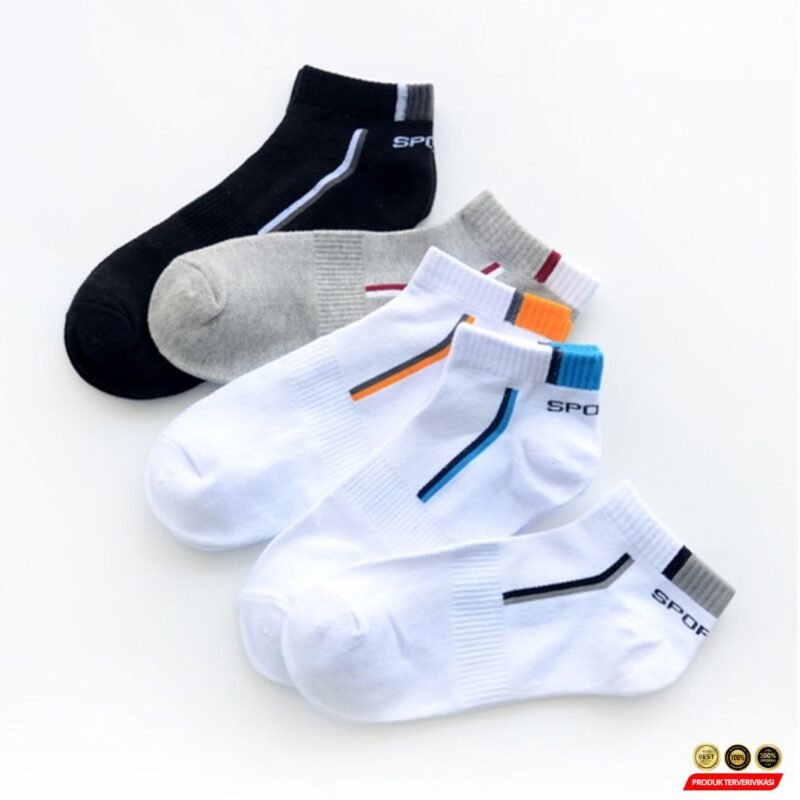 LKWDer Kaus Kaki Ankle Cotton Breathable Sock Pria 39-42 5 Pasang - [MRH1] - Image 7