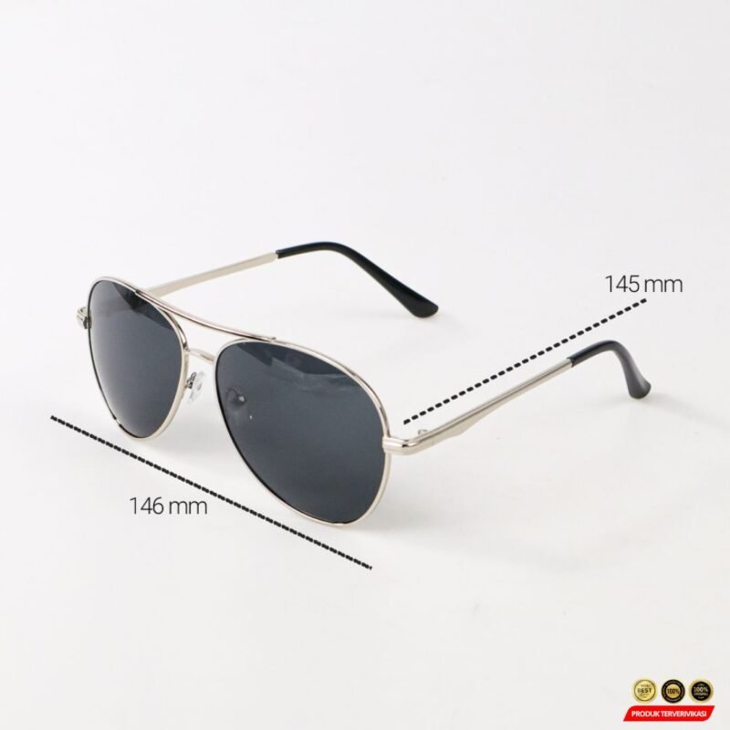 Aoron Kacamata Hitam Aviator Sunglasses Polarized Lens - [MRH1] - Image 7