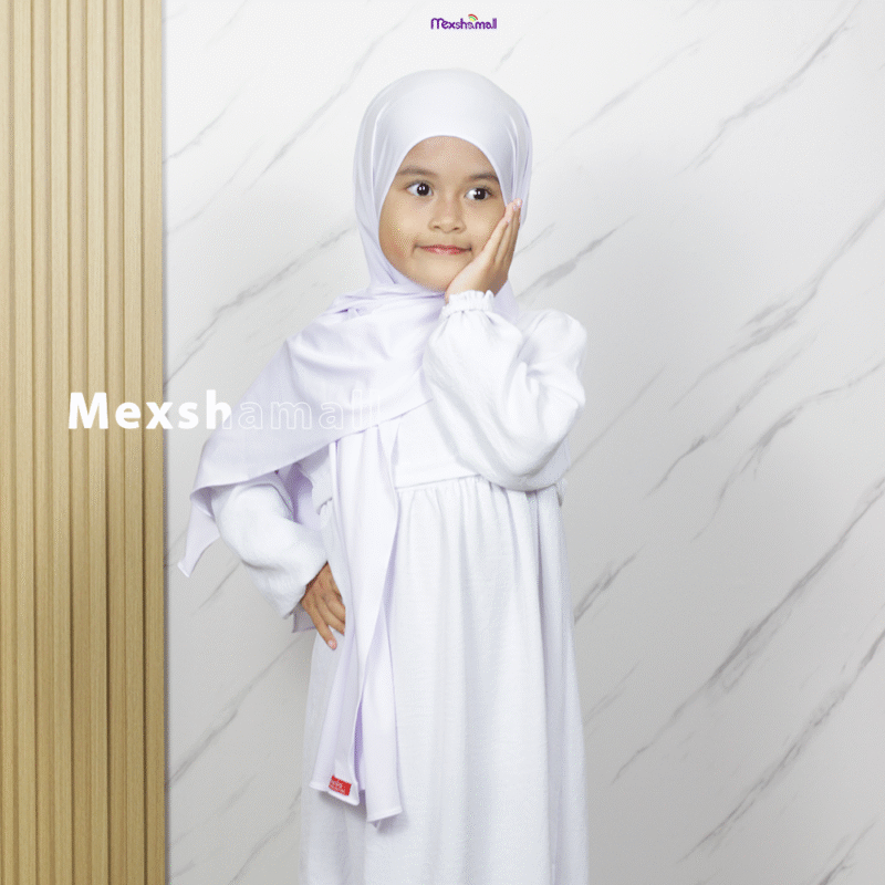 Pashmina Instan Anak Viola Jersey Premium - Gambar 4