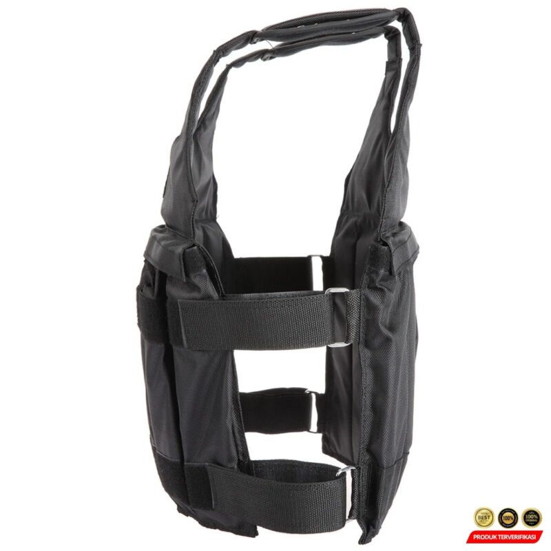 Rompi Pemberat Latihan Lari Weighted Vest Beban 20kg - Black - Image 4
