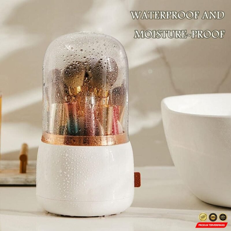 Life Tempat Kuas Make Up Brush Storage Rotating Bucket Dustproof - Image 7