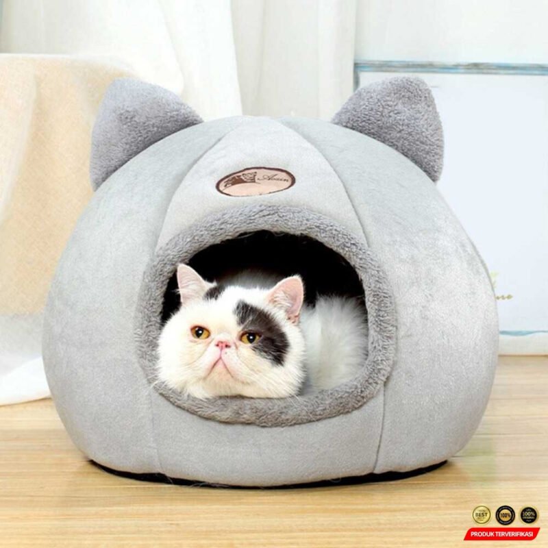 Tempat Tidur Khusus Hewan Peliharaan Kucing Cat House Tent - Image 4