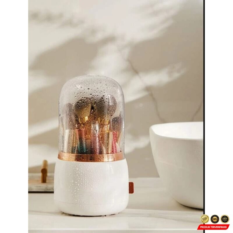 Life Tempat Kuas Make Up Brush Storage Rotating Bucket Dustproof - Image 8
