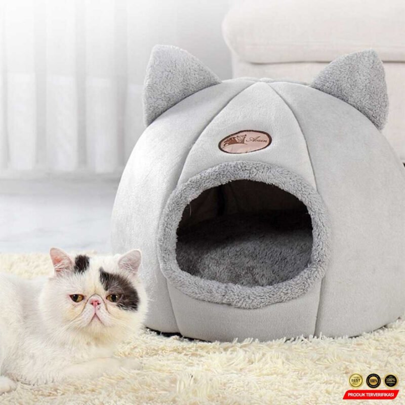 Tempat Tidur Khusus Hewan Peliharaan Kucing Cat House Tent - Image 3