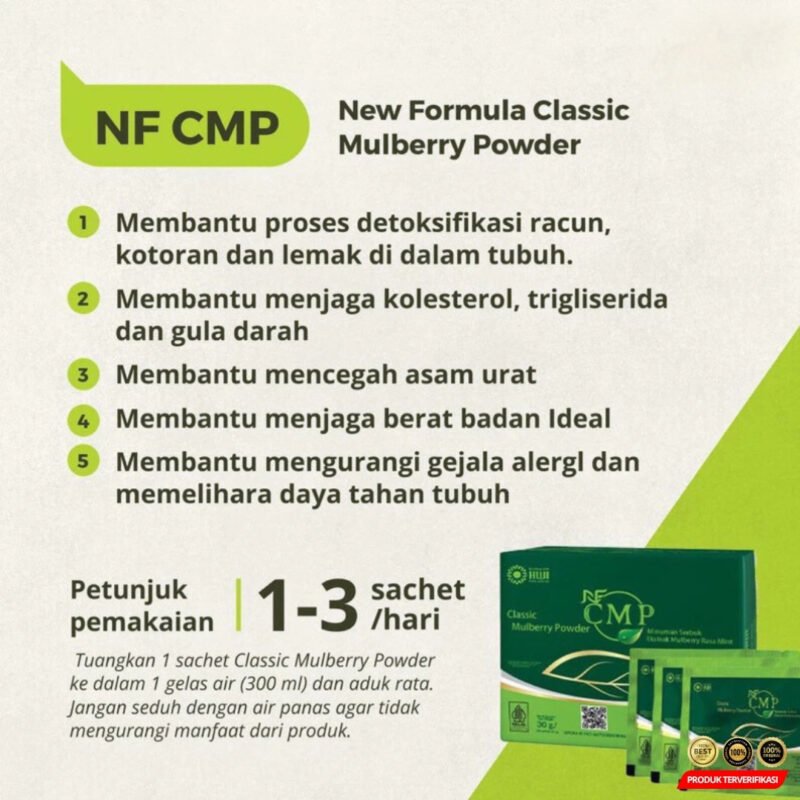MINUMAN PELANGSING BADAN SERBUK MINUMAN CMP CHLOROPHYLL MINT POWDER ORIGINAL HWI BUBUK - Image 4