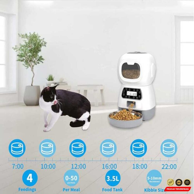 Tempat Makan Hewan Otomatis Food Dispenser 3.5L - Image 5