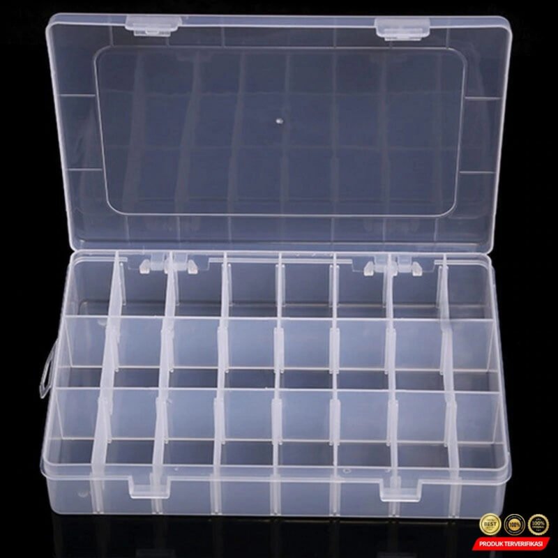 Kotak Penyimpanan Multifungsi Adjustable Grid Box 24 Slot - Image 5