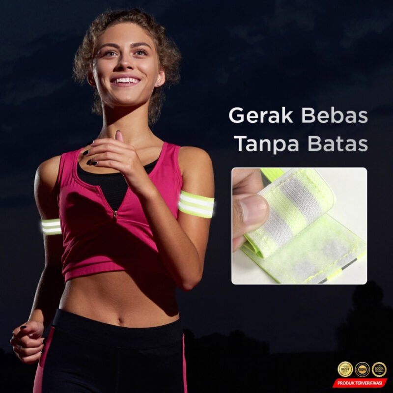 Gelang Reflektif Safety Reflective Arm Wrist Ankle Band 1 PCS- Green - Image 5
