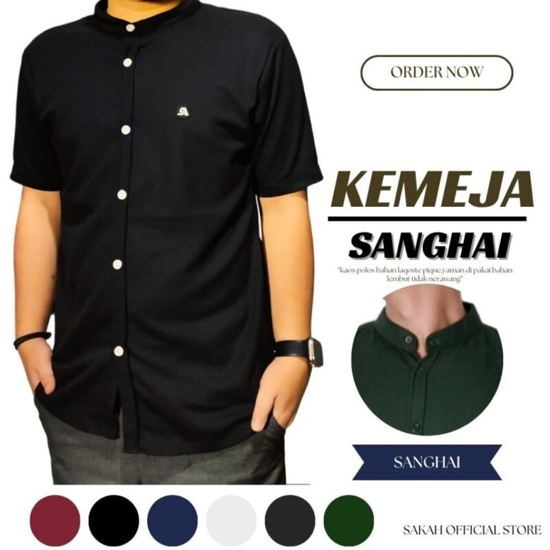 Kemeja Pria Shanghai Polos Untuk Dewasa