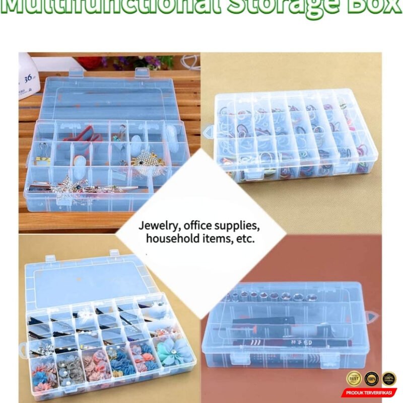 Kotak Penyimpanan Multifungsi Adjustable Grid Box 24 Slot - Image 7