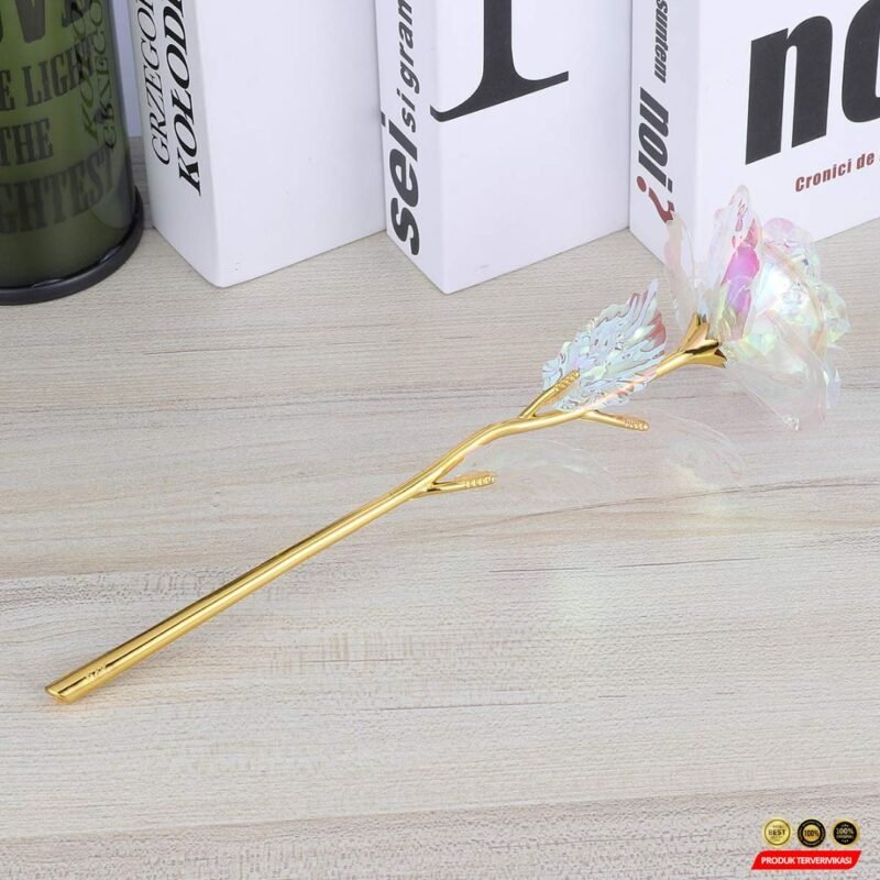 ACEVIVI Bunga Mawar Dekorasi Gold Foil Flower Galaxy Rose - [MRH1] - Image 3