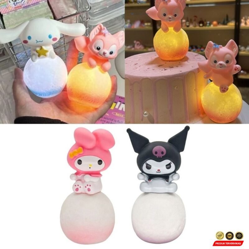 Lampu Tidur Anime Lampu LED Kamar Tidur Dekorasi Lampu Kamar Tidur Mainan Anak Lampu Cake - Gambar 3