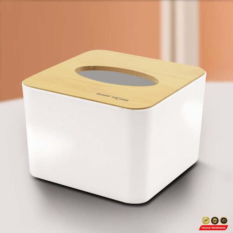 Kotak Tisu Kayu Multifungsi Wooden Tissue Box 12.5x12.5x8.5cm - Gambar 7