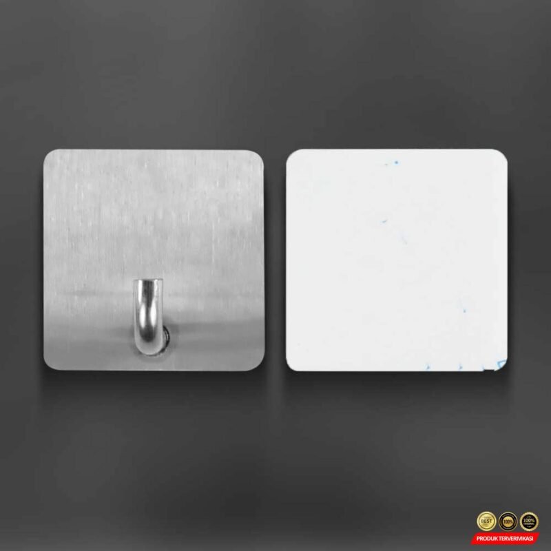 Gantungan Dinding Adhesive Wall Hook Stainless Steel - Image 7