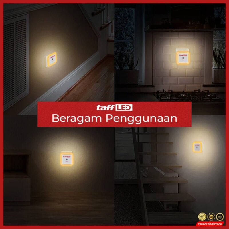 Lampu Tidur LED EU Plug Sensor Cahaya Cool White 250V 0.5W - Gambar 5
