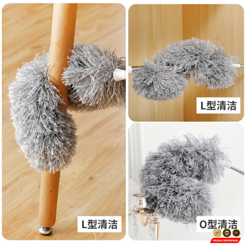 Kemoceng Teleskopik Panjang Pembersih Debu + Alat Pel Mini Mop Mini Portable - [MRH2] - Image 4