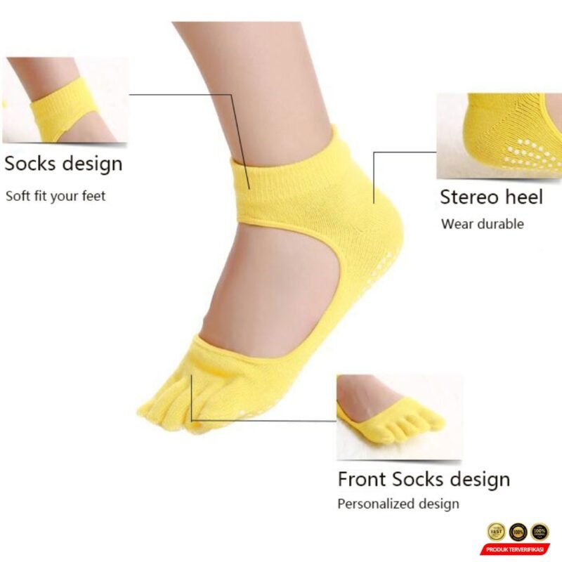 Hengju Kaos Kaki Ankle Olahraga Yoga Pilates Anti Slip Wanita 34-39 - [MRH2] - Image 6