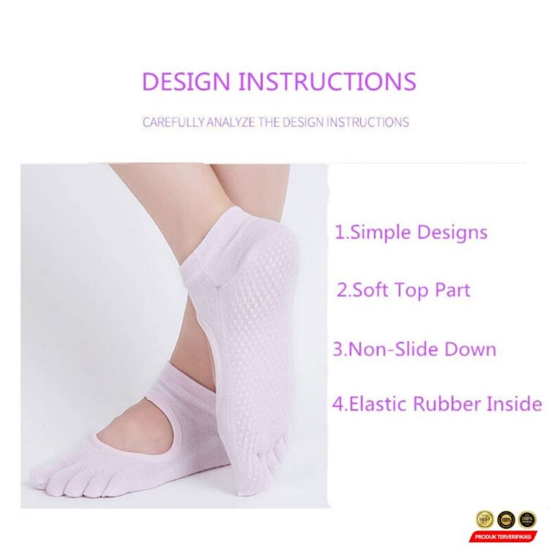 Hengju Kaos Kaki Ankle Olahraga Yoga Pilates Anti Slip Wanita 34-39 - [MRH2] - Image 8