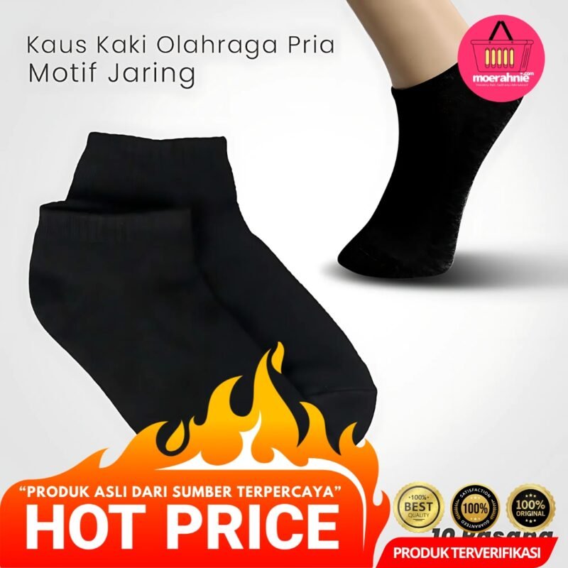 Kaus Kaki Olahraga Pria Motif Jaring 10 Pair - [MRH2] - Image 2