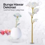 Bunga Mawar Dekorasi Gold Foil Flower Galaxy Rose