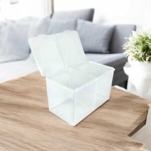 Tempat Kapas Multifungsi Dual Compartment Make Up Storage