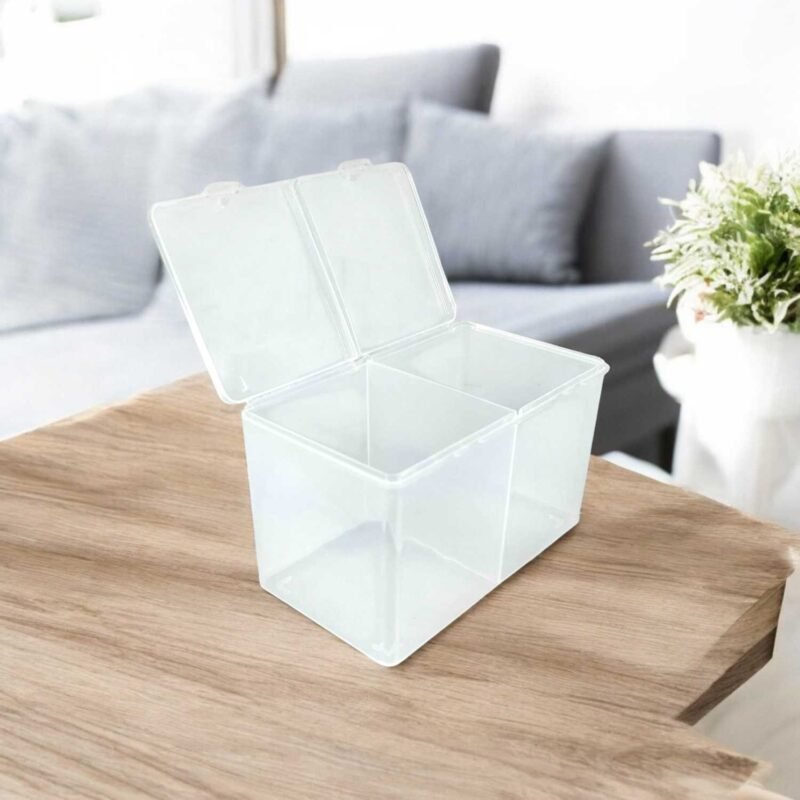 Tempat Kapas Multifungsi Dual Compartment Make Up Storage