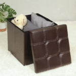 Sofa Kotak Penyimpanan Barang Foldable Storage Leather 38x38x36cm