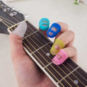 Pelindung Jari Gitar Silicone Fingertip Protector 5 PCS