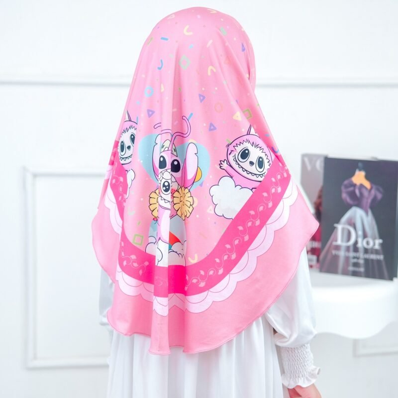 Hijab Anak Motif Karakter Kuromi Bahan Jersey Premium - Gambar 3